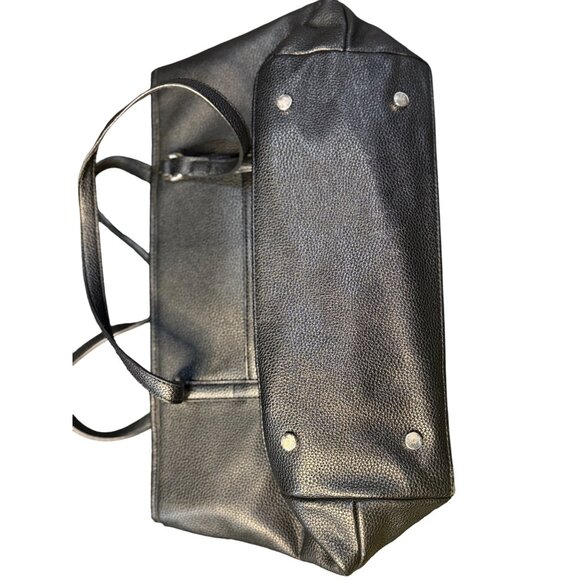 Dana Buchman Metallic Tote Handbag Large Faux Leather Shoulder Bag 9.5x15 Retro - Picture 8 of 8